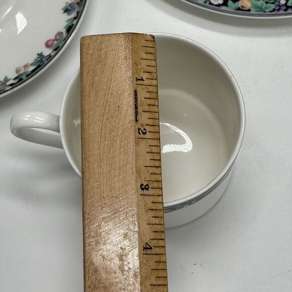 Mikasa Orchard Mural Teacup Cup & Saucer & Salad Plate 3-pc Set Luncheon - Picture 10 of 12